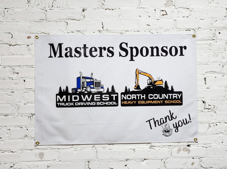 Sponsor Banner for community events, Sponsorshipship, Or Personalized Custom Text, Logo, Campaigns, Ads, Full Color Indoor Outdoor Print image 4