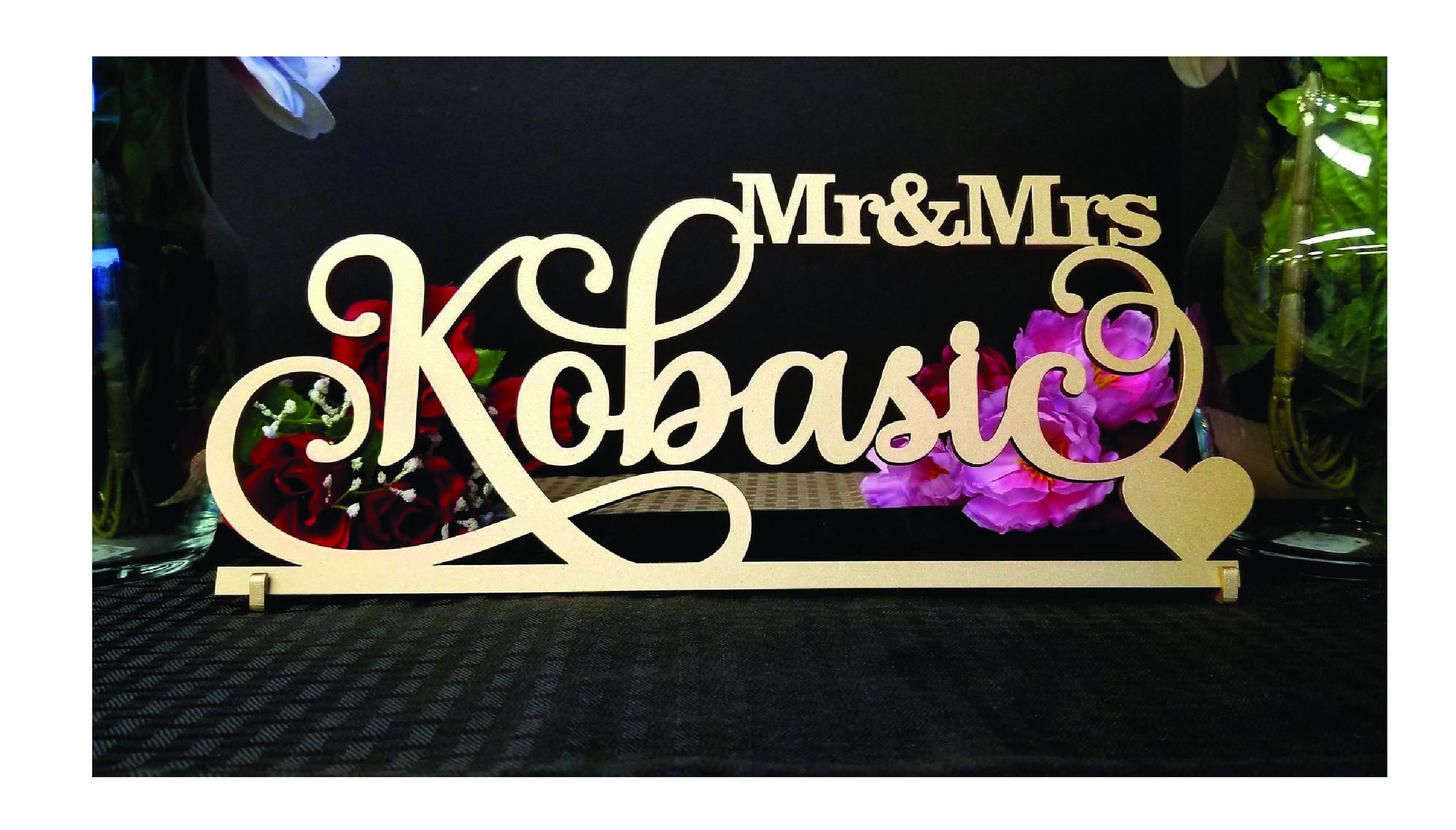 Custom Mr and Mrs Sign Wedding Last Name Sign Personalized - Etsy