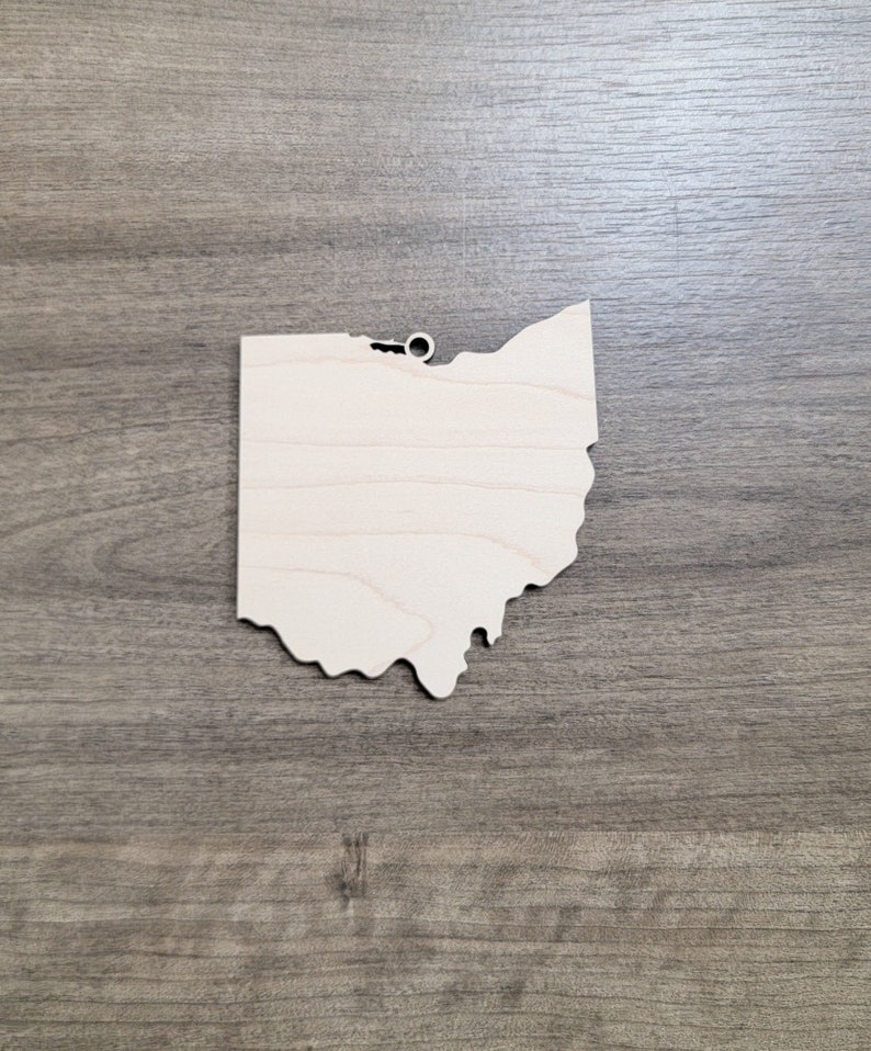 Ohio Ornament Ohio State Shape Bulk Wood Blank Unfinished - Etsy