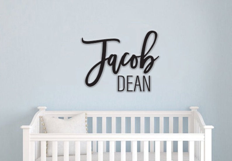 Custom Name Sign, First & Middle Name. First name is title case. Middle name is all uppercased & NOT connected. Personalized Name Sign, Handwritten Font Personalized Wood Name Sign. Wooden Name Childrens Name sign. Various colors and sizes available