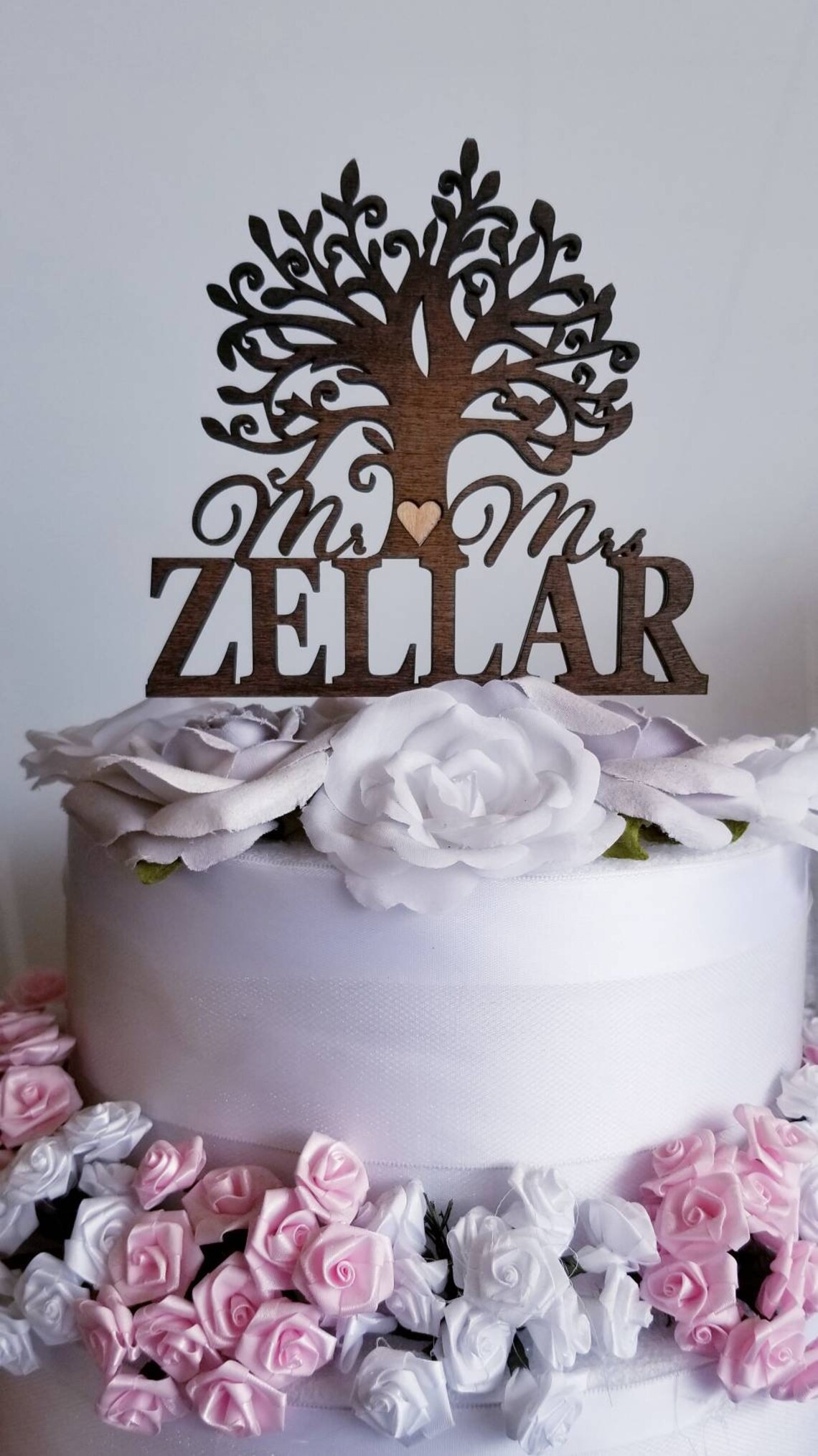 Wedding Cake topper. Tree of Life Cake topper. Custom Mr & Mrs Etsy
