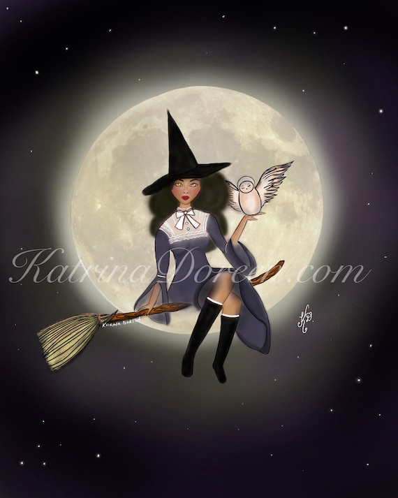 Image Ricardo 'R' image beautiful image beautiful - Beautiful Black Witch Art Print,luis Ricardo Falero 