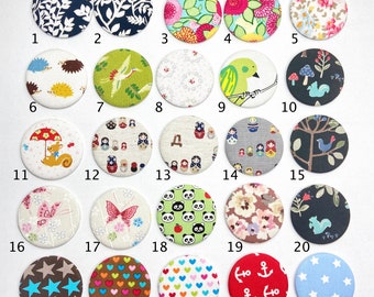 pocket mirror covered with motif fabrics; hand mirror for the bag; small travel mirror with hearts; Travel accessory with anchors; Mirror