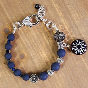 Czech Glass Navy Blue Bracelet
