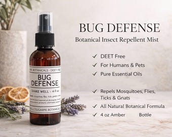 Luxury Natural Bug Spray | DEET-Free Botanical Inspect Repellent | Essential Oil Mosquito Spray | Non-Toxic Summer Outdoor Spray