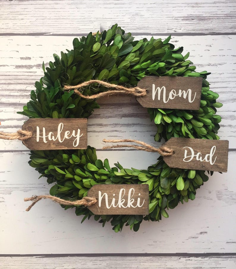 Personalized Wood Name Tag Stocking Tag Wood Tag Wood Gift Etsy