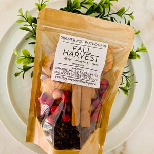 Simmer Pot ONE BAG - Stovetop Potpourri Crockpot Slow Cooker Potpourri Dried Fruits, Cinnamon, Clove, Spices