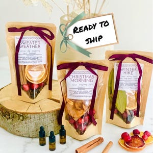 Holiday Fall Simmer Pot Kit - Stovetop Potpourri Crockpot Slow Cooker Potpourri Dried Fruits, Cinnamon, Clove, Spices