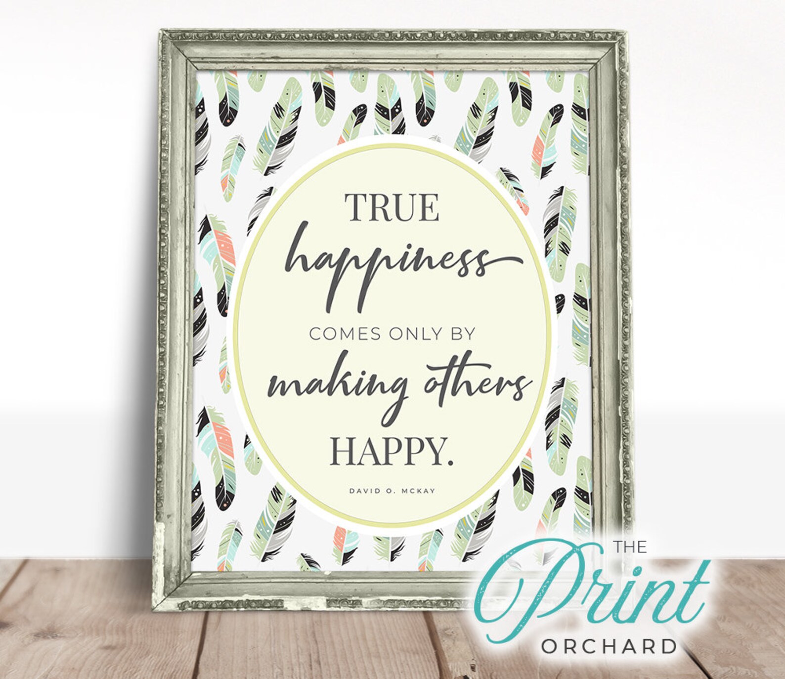 LDS Printable Quotes, LDS Art, True Happiness Comes From Makings Others ...