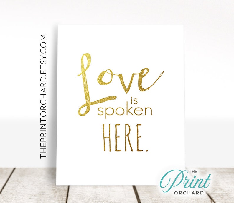 Love is Spoken Here Printable, Christian Home Decor LDS Printable ...