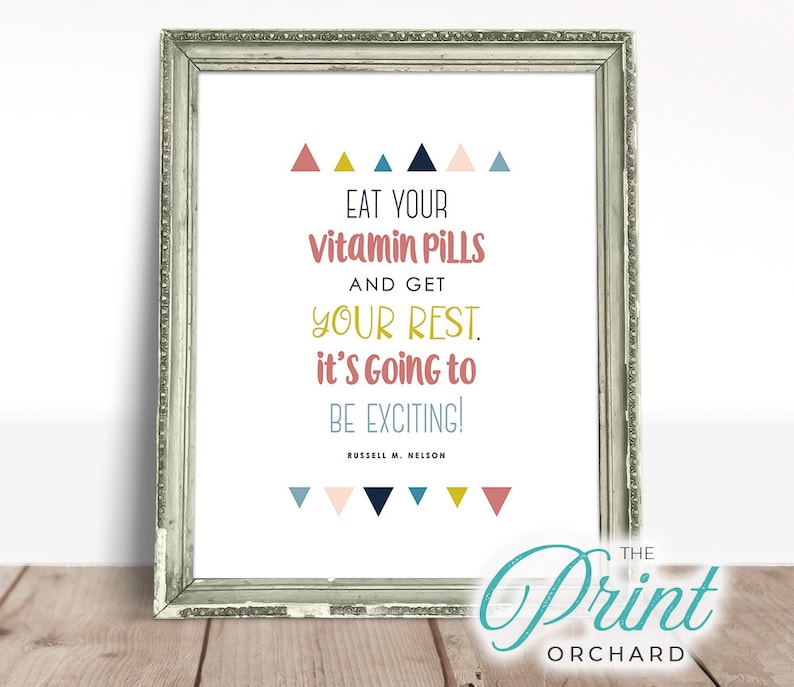 LDS Quote Printables Eat Your Vitamin Pills Russell M. Etsy