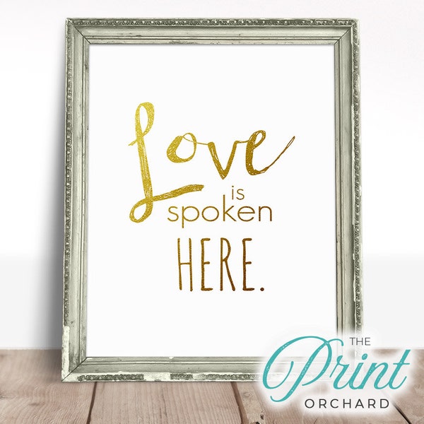 Love is Spoken Here - Etsy
