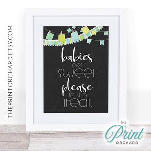 Baby Shower Favors Sign, Babies are Sweet Sign, Baby Boy Shower, Please Take one Sign, Printable Favors Sign Shower Favors, Favor Table Sign