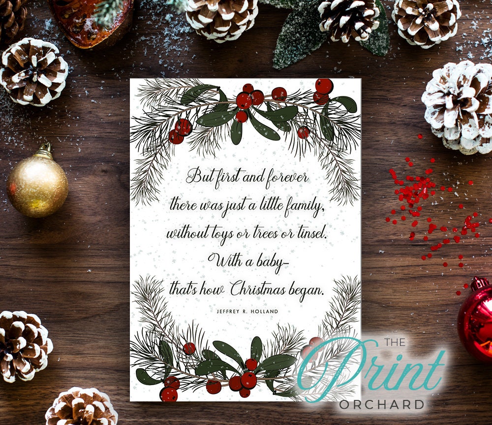 Elder Holland Christmas Printable Quote Birth of Our Savior - Christmas ...