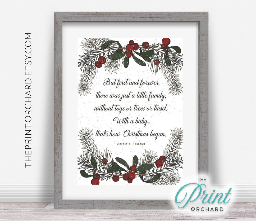 Elder Holland Christmas Printable Quote Birth of Our Savior - Christmas ...
