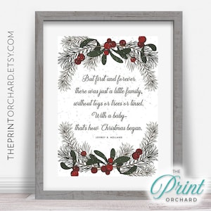 Elder Holland Christmas Printable Quote Birth of our Savior - Christmas began with Christ - Jeffrey R Holland Christmas Savior is Born!