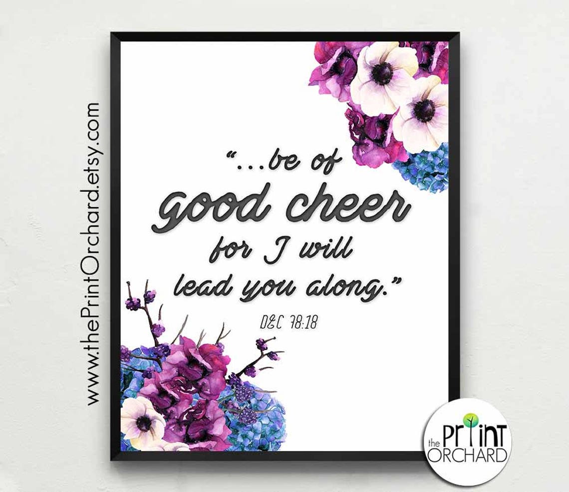 Be of Good Cheer Scripture Quote D&C LDS Scripture Quote - Etsy