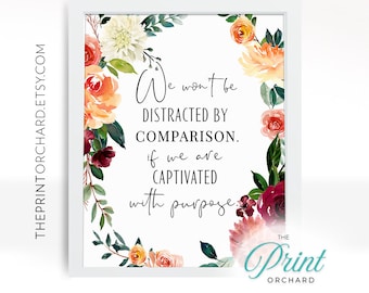 No nos distraeremos con comparación si nos cautiva con La comparación de propósitos es el ladrón de alegría / Vivir intencionalmente Buscar la JOY