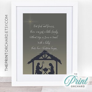With a baby—that’s how Christmas began. Jeffrey R. Holland Christmas Quote Christian Printable Art Birth of our Savior, Meaning of Christmas