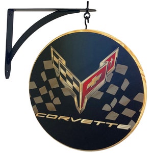 Chevrolet Corvette C8 Double Sided Pub Sign