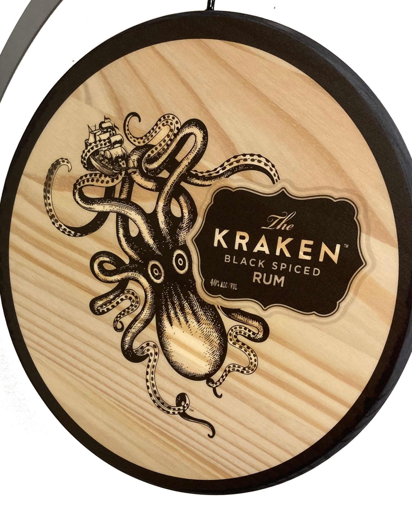 The Kraken Black Spiced Rum Double Sided Pub Sign Etsy