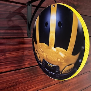 University of Michigan Football Helmet Pub Sign