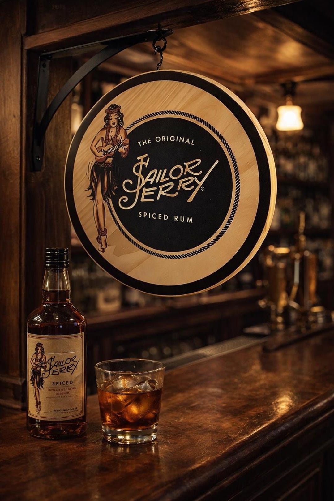 Double Sided Sailor Jerry Spiced Rum Pub Sign - Etsy