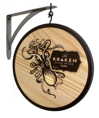 Targa Metallica Vintage The Kraken Spezied Rum Guinness – Insegna Da Parete In Alluminio 20x15 Cm Per Pub E Arredo Bar