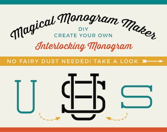 SVG Interlocking Monogram font svg intertwined entwined monogram diy toolkit vine knot monogram cutting files SVG DXF Cricut & Silhouette