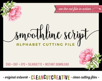 note paper 100 sheets Full Alphabet SVG Fonts Cutfile - Modern Handwritten Script cricut font DXF EPS - Silhouette Cameo & Cricut - clean cutting digital files