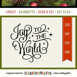 svg Joy to the World svg Christmas svg Joy svg fancy font stars elegant svg file design - dxf eps png - Cricut & Silhouette - uso comercial
