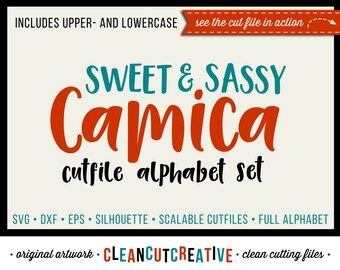 Alphabet Letter Set SVG Fonts Cutfile - Brush Script cricut fonts - DXF EPS Silhouette - commercial use clean cutting digital stamps files