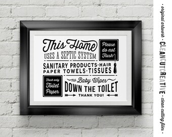 Septic System Sign For Bathroom Septic System Sign For Bathroom