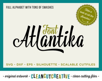 Full Alphabet SVG Fonts Cutfile - Modern Calligraphy cricut font - DXF EPS Silhouette & Cricut - commercial use clean cutting digital files