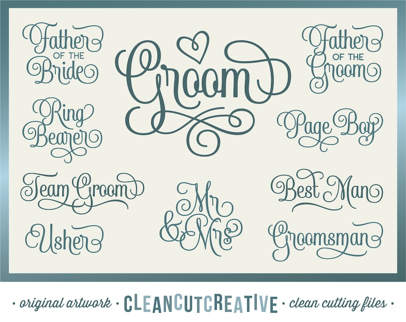 Download Svg Groom Bridal Party Svg Wedding Svg Groom Svg Groomsmen Svg Usher Best Man Bachelor Page Boy Svg Team Groom Svg Dxf Png Cricut Silhouette Drawing Drafting Craft Supplies Tools