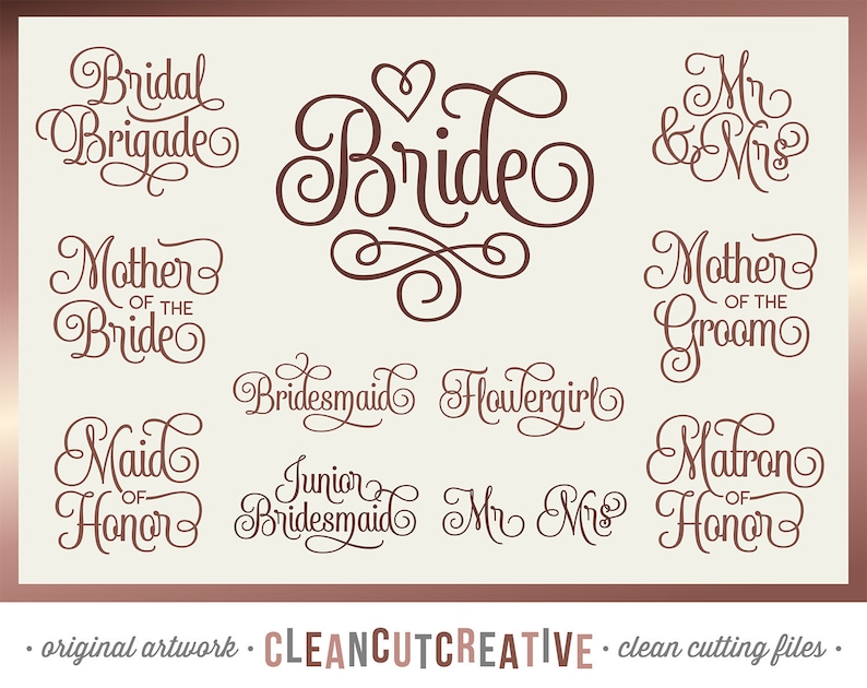 Download SVG Bridal Party svg wedding svg Bride svg Bridesmaid svg Maid | Etsy