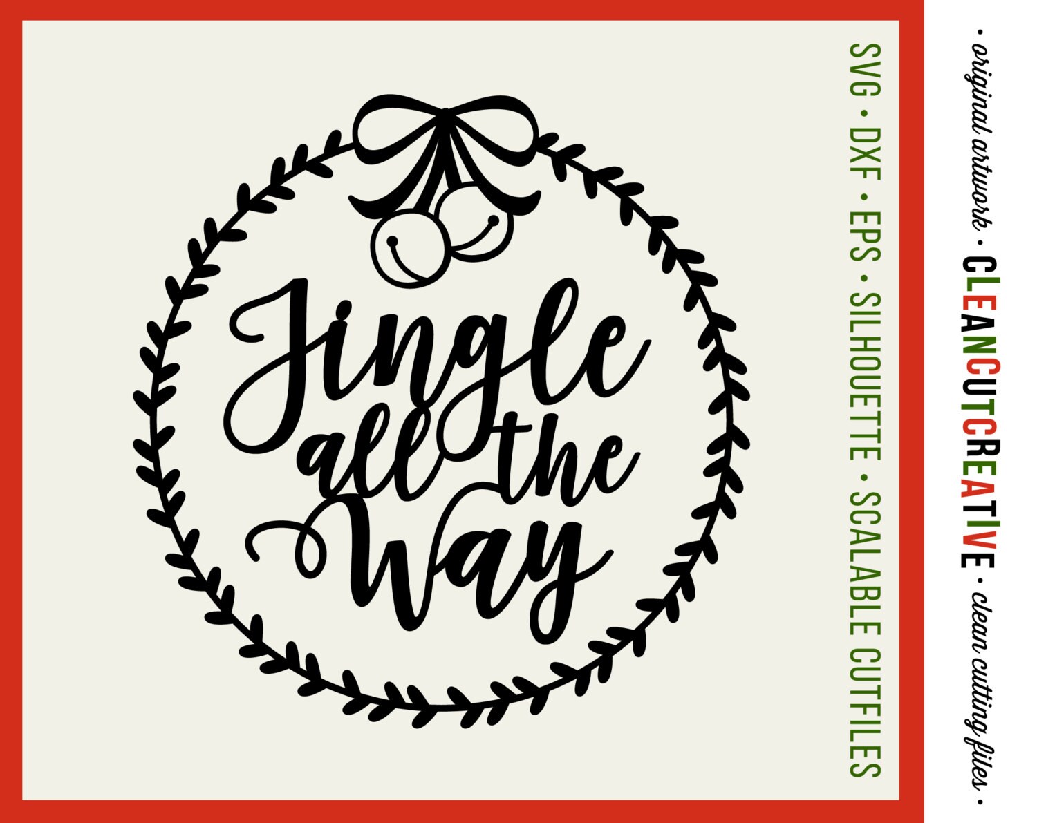 Download SVG Jingle all the Way svg christmas wreath svg christmas ...