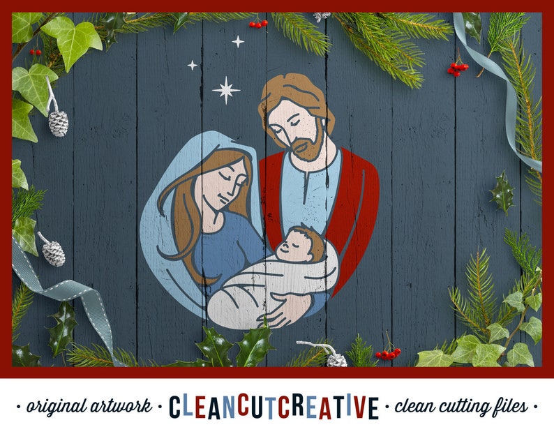 Download SVG Nativity svg Baby Jesus Mary Joseph svg Holy Family ...