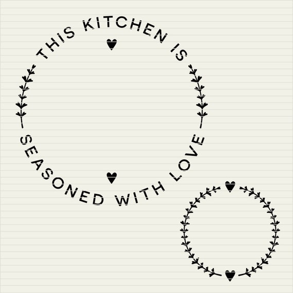 Download Diy Personalize Svg Kitchen Seasoned With Love Frame Apron Etsy