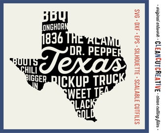 SVG Texas svg Texas State svg southern shirt design sweet tea bbq boots chili svg DXF PNG - Cricut - Silhouette studio - clean cutting files