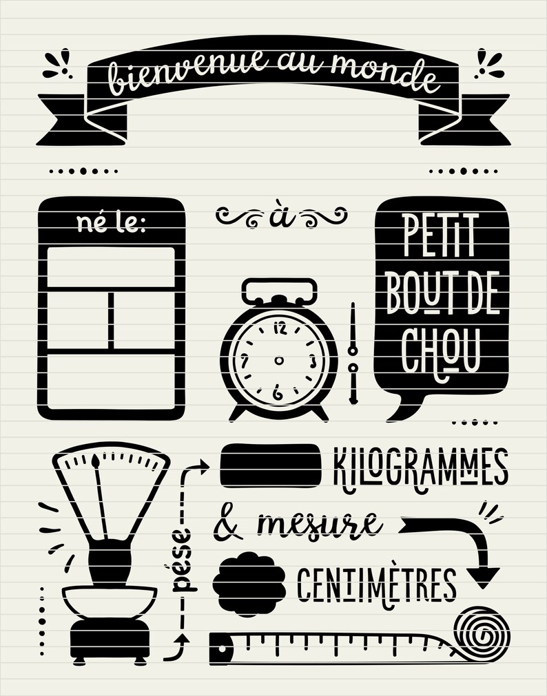 Download Cricut Silhouette Laser Dxf Png Faire Part Naissance Svg Birth Stats Template Fr Version Svg French Birth Announcement Svg Baby Stats Svg Craft Supplies Tools Templates Gkjwonosari Com