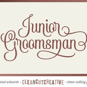 SVG Junior Groomsman Svg Trauzeugen Svg Best Man Svg Hochzeit Party Svg Bräutigam Svg geschnitten Datei für Cricut & Silhouette Scan n Geschnitten kommerziellen Nutzung