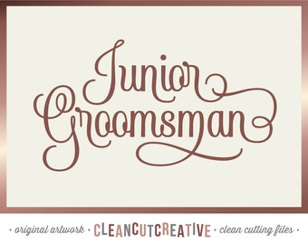 SVG Junior Groomsman svg groomsmen svg Best Man svg Wedding Party svg Groom svg cut file for Cricut & Silhouette Scan n Cut commercial use