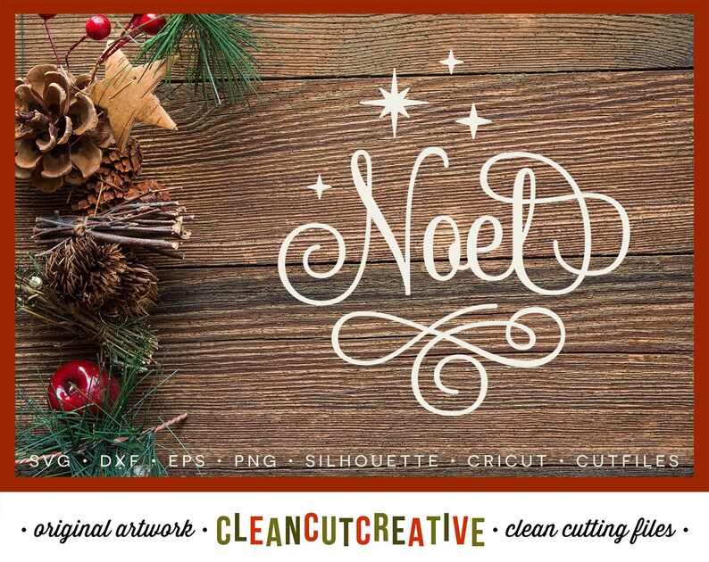 SVG Noel Svg Christmas Noel Svg Fancy Font Swirls Swirly Stars - Etsy