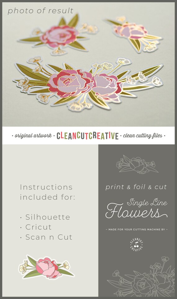 Download Svg Foil Quill Flowers Svg Print Foil Cut Designs For Etsy