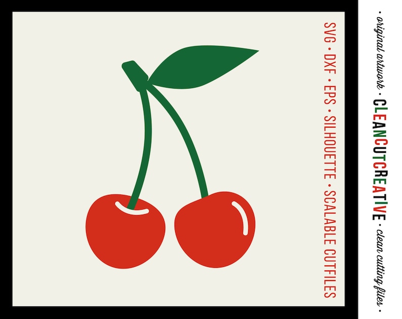 Download SVG Cherry svg Retro Cherries svg DXF EPS png cut file | Etsy