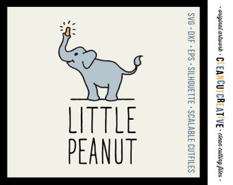 svg Little Peanut svg elephant svg baby svg - DXF EPS png - cute baby design - Commercial Use - Cricut & Silhouette - clean cutting files