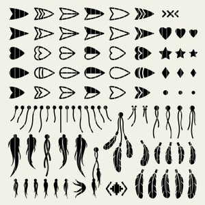 Arrow Toolkit SVG Arrows svg arrow monograms svg arrow frames svg Feathers svg boho tribal dreamcatcher DXF EPS Cricut & Silhouette Studio zdjęcie 5