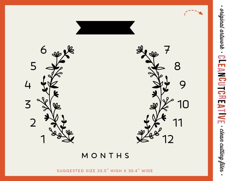 Download Craft Supplies Tools Commercial Use Svg Baby Monthly Milestone Blanket Svg Personalized Blanket Cutfile Design For Cricut Silhouette Scan N Cut Sublimation Png Templates