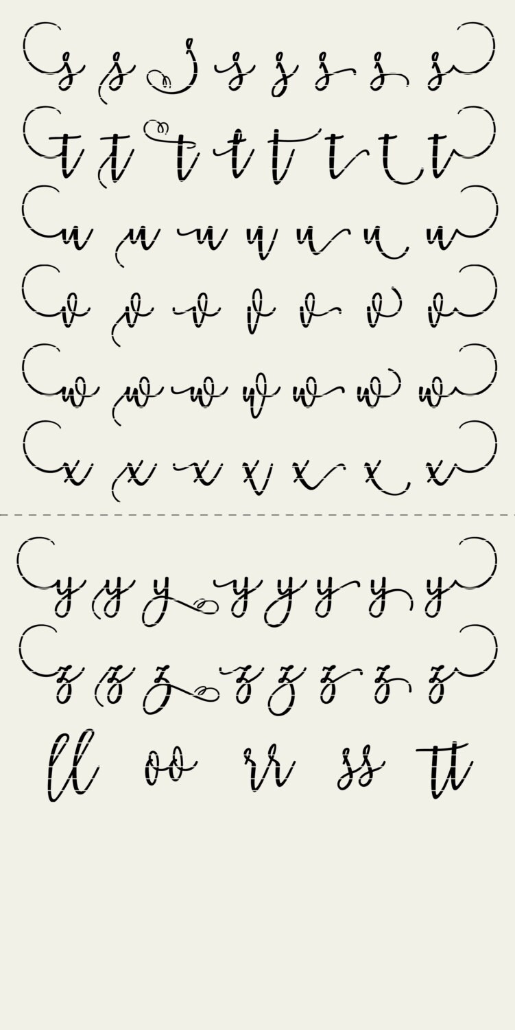 Full Alphabet SVG Fonts Cutfile Modern Calligraphy Script - Etsy UK